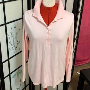 Lands End Pink collared Top